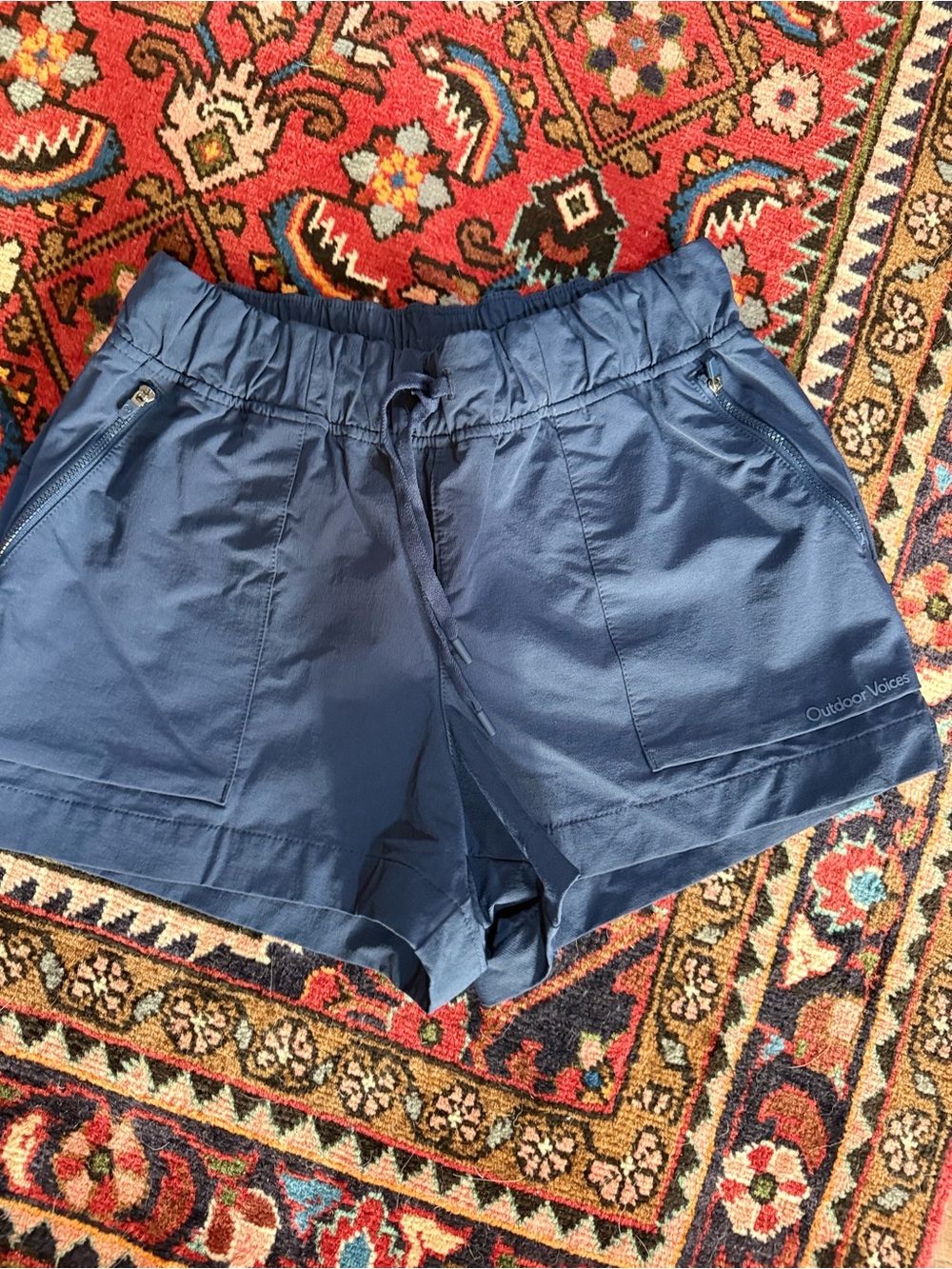 Outdoor Voices Navy Drawstring Athletic Shorts